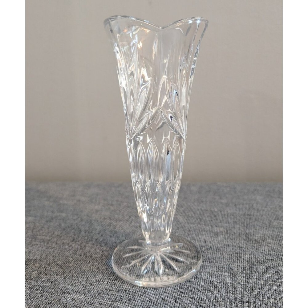 Czech/Bohemian Crystal "Royal Irish" Bud Vase, 6.5"